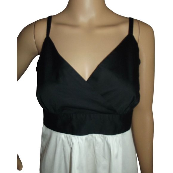 Black & White Cami Tank Dress New York & Company Size 8 m cotton - Picture 2 of 8